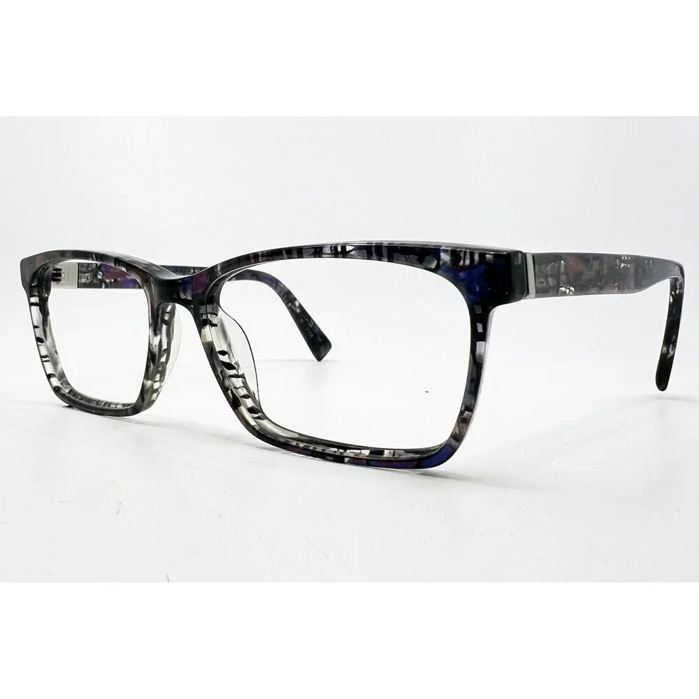 Seraphin Eyeglasses Womens Blue Purple Rectangular Handmade Japan 54-16-145